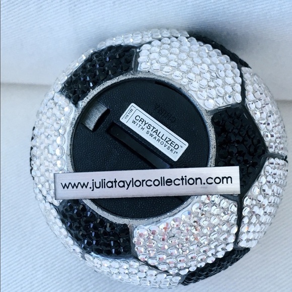 Julia Taylor Swarovski Crystal Soccer Ball Bank - Picture 2 of 4